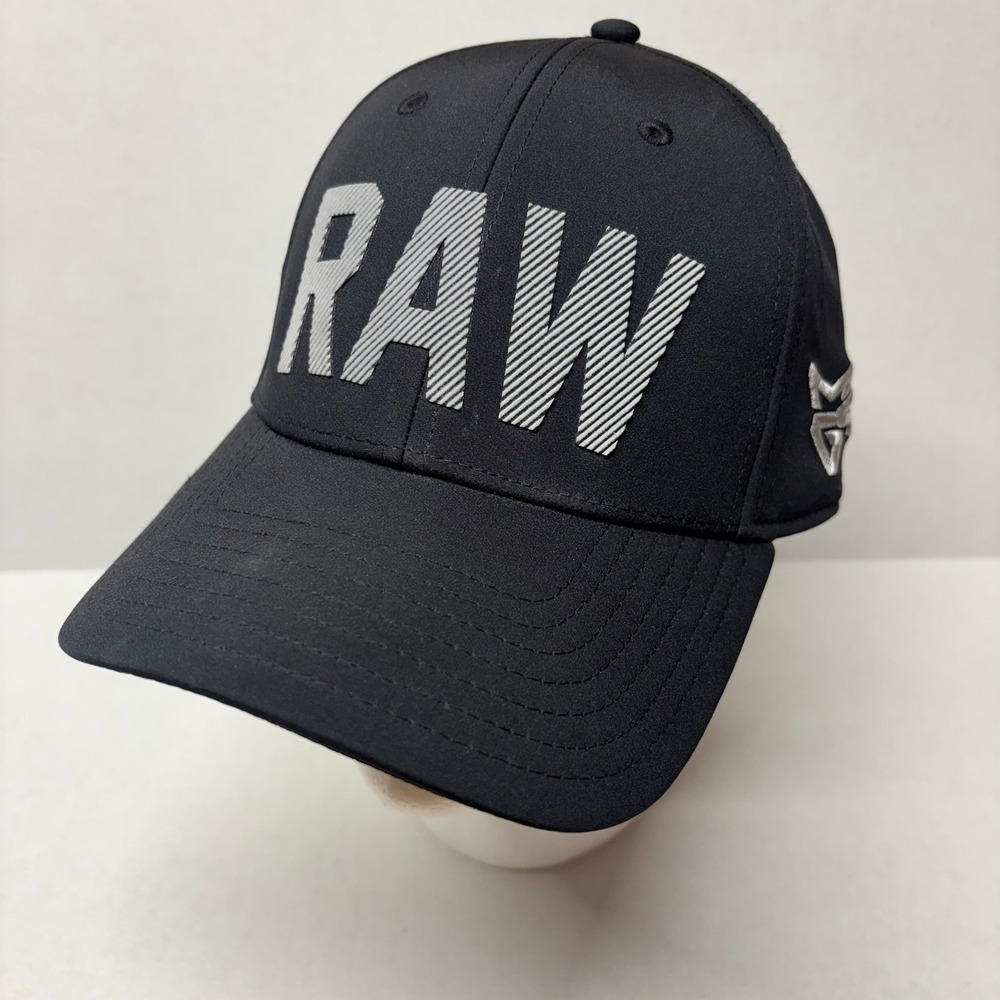 New TaylorMade Mens Hat OSFA Black RAW HI-TOE Adjustable Golf Baseball Cap